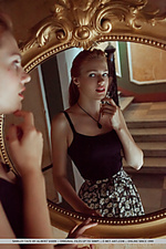 Shirley tate shirley tate strips her sexy lingerie on the bed baring her pink pussy.