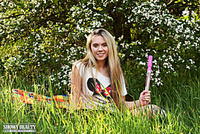 Blonde girl in the nature